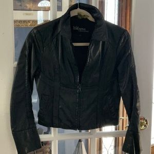 Child’s black leather jacket